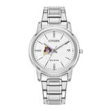 Women's Citizen Watch Silver ECU Pirates Eco-Drive White Dial Stainless Steel