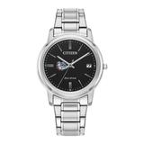 Women's Citizen Watch Silver Gonzaga Bulldogs Eco-Drive Black Dial Stainless Steel