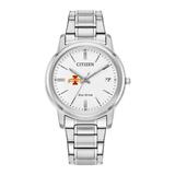 Women's Citizen Watch Silver Iowa State Cyclones Eco-Drive White Dial Stainless Steel
