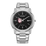 Men's Citizen Watch Silver UChicago Maroons Eco-Drive Black Dial Stainless Steel