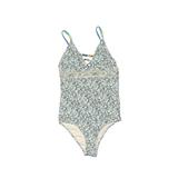 Stella McCartney One Piece Swimsuit: Gray Floral Swimwear - Women's Size 5