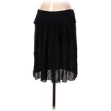 Stella McCartney Silk Skirt: Black Print Bottoms - Women's Size 40