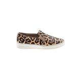 MICHAEL Michael Kors Sneakers: Slip-on Platform Casual Tan Leopard Print Shoes - Women's Size 7 1/2 - Almond Toe
