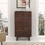Corrigan Studio® Five-Drawer Storge Cabinet Lockers w/ Retro Round Handle, Solid Wood in Brown | Wayfair A027D32C81F04EE49C43E1205A8BDC2E