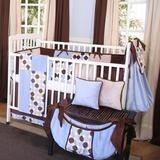 Brandee Danielle Minky Dot 4 Piece Crib Bedding Set Cotton Blend in Blue | Wayfair 1934PMBC