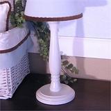 Brandee Danielle Blue Chocolate 15" White Table Lamp Solid Wood in Brown/White, Size 15.0 H x 6.0 W x 6.0 D in | Wayfair 186LPBC