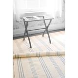 White Area Rug - Dash and Albert Rugs Swedish Striped Handwoven Cotton Blue/Ivory Area Rug Cotton in White, Size 72.0 W x 0.25 D in | Wayfair