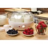 Euro Cuisine Automatic Yogurt Maker, Glass in White, Size 6.0 H x 9.5 W x 9.5 D in | Wayfair 737770034163