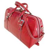 Floto Imports Trastevere 18" Leather Travel Duffel Leather in Red, Size 11.0 H x 18.0 W x 8.0 D in | Wayfair 20Red
