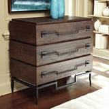 Global Views Iron 3 - Drawer Accent Chest Wood/Metal in Brown/Gray, Size 36.0 H x 36.0 W x 21.0 D in | Wayfair 9.91024