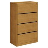 HON 10500 Series 4-Drawer Lateral Filing Cabinet Wood in Brown, Size 59.13 H x 36.0 W x 20.0 D in | Wayfair HON10516MM
