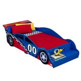 KidKraft Racecar Toddler Car Bed Wood in Blue/Brown, Size 18.25 H x 28.25 W x 72.0 D in | Wayfair 76040