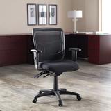 Lorell 86000 Series Managerial Mesh Task Chair Wood/Upholstered/Mesh in Black/Brown, Size 35.0 H in | Wayfair 86201
