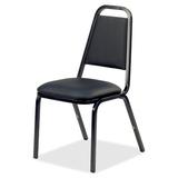 Lorell Banquet Chair Plastic/Acrylic/Metal in Black, Size 34.5 H x 18.0 W x 22.0 D in | Wayfair LLR62512