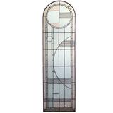 Meyda Tiffany Arc Deco Prairie Left Sided Stained Glass Window in Black/Brown/Gray, Size 54.0 H x 15.0 W x 20.0 D in | Wayfair 22868