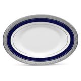 Noritake Crestwood Cobalt Platinum Butter Dish, 8" Porcelain China/All Ceramic in Blue/Gray/White, Size 0.75 H x 5.5 W in | Wayfair 4170-738