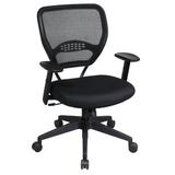 Office Star Products SPACE Deluxe Mid-Back Task Chair Plastic/Acrylic in Gray, Size 37.75 H x 26.0 W x 25.25 D in | Wayfair 5500