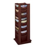 Safco Products Company Rotary Display 48 Compartments Magazine Rack Wood in Brown, Size 49.5 H x 17.75 W x 17.75 D in | Wayfair SAF4335MH