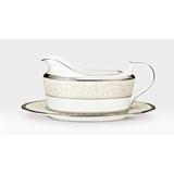Noritake Silver Palace Gravy Boat (2 PCS), 16 OZ. Bone China, Wood in White | Wayfair 4773-416