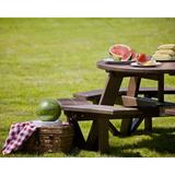POLYWOOD® Park Picnic Table in Green, Size 28.75 H x 89.0 W x 89.0 D in | Wayfair PH53GR