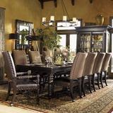 Tommy Bahama Home Kingstown 11 Piece Extendable Dining Set Wood/Upholstered Chairs in Brown, Size 30.25 H in | Wayfair