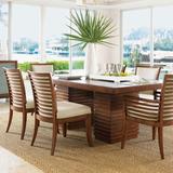 Tommy Bahama Home Ocean Club 7 Piece Extendable Dining Set Wood/Upholstered Chairs in Brown, Size 30.0 H in | Wayfair