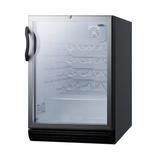 Summit Appliance 36 Bottle Single Zone Freestanding Wine Refrigerator in Black, Size 32.25 H x 24.0 W x 23.63 D in | Wayfair SWC6GBLADA