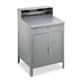 Tennsco Corp. Steel Cabinet Shop Desk Metal/Steel in Gray, Size 53.0 H x 34.5 W x 39.0 D in | Wayfair TNNSR58MG