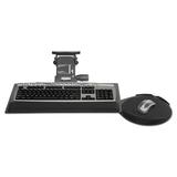 Kelly Computer Supply Leverless Keyboard Tray 1" H x 19" W Desk Keyboard Platform Metal in Black, Size 1.0 H x 19.0 W x 10.0 D in | Wayfair