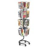 Safco Products Company Rotating Magazine Rack Metal in Black/Gray, Size 60.0 H x 15.0 W x 15.0 D in | Wayfair 4128CH