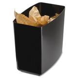 Officemate International Corp 5.02 Gallon Waste Basket Plastic in Black, Size 12.75 H x 13.63 W x 8.5 D in | Wayfair OIC22262