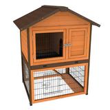 Ware Manufacturing Premium Bunny Barn Rabbit Hutch Solid Wood in Brown, Size 47.0 H x 37.5 W x 31.5 D in | Wayfair WR01519