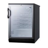 Summit Appliance 36 Bottle Single Zone Freestanding Commercial Wine Refrigerator in Black, Size 33.5 H x 23.5 W x 23.63 D in | Wayfair SWC6GBL