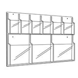 Safco Products Company Reveal 27" H Brochure & Pamphlet Rack, Size 27.0 H x 33.0 W x 4.0 D in | Wayfair 5605CL