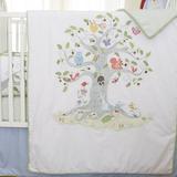 The Little Acorn Wishing Tree 100% Cotton Baby Blanket in Gray/Green/White, Size 50.0 H x 36.0 W in | Wayfair S11B02