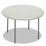 Iceberg Enterprises Indestruc-Tables Too 48" Circular Folding Table Plastic/Resin in Gray/Black, Size 29.0 H x 48.0 W x 48.0 D in | Wayfair