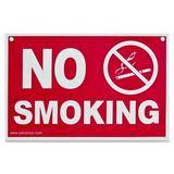 Advantus Corp. Economy No Smoking Wall Sign, Plastic, 12 x 8 Plastic in Red, Size 0.3 H x 8.0 W x 1.2 D in | Wayfair AVT83639