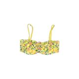 Stella McCartney Swimsuit Top Yellow Floral Sweetheart Swimwear - Women's Size Small