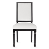 Callan Dining Chair - High Gloss Black - Maxwell Linen Oyster