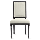 Callan Dining Chair - High Gloss Black - Maxwell Linen Alpaca