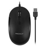 Macally USB Optical Silent Click Mouse (Black) DYNAMOUSEB