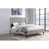 Coaster Low Profile Platform Bed Upholstered/Polyester in Gray/Brown, Size 54.0 H x 67.75 W x 90.0 D in | Wayfair 306021Q