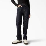 Dickies Women's Houston Relaxed Fit Jeans - Rinsed Indigo Blue Size 27 (FPR36)