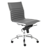 Darby Low Back office Chair - Grey/chrome