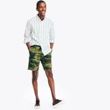 Nautica Men's 8.5" Printed Deck Short Galley Green, 30W