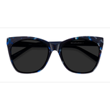 Female s horn Blue Floral Acetate Prescription sunglasses - Eyebuydirect s Vamp