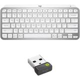 Logitech MX Keys Mini Wireless Keyboard & Logi Bolt USB Receiver Bundle (Pale Gray) 920-010473