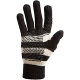 Freehands Women's Stripe Wool Knit Gloves (Black) 22151