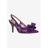 Wide Width Women's Deloris Pump by J. Renee in Purple (Size 8 1/2 W)