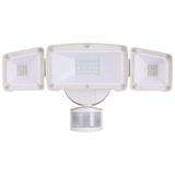 Eco-Star White Triple Flat Face Head LED Security Light